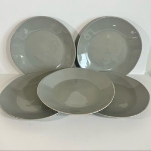 Crate and Barrel Marin Grey Dinner Plate